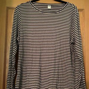 Gray and black long sleeve with gold stripe